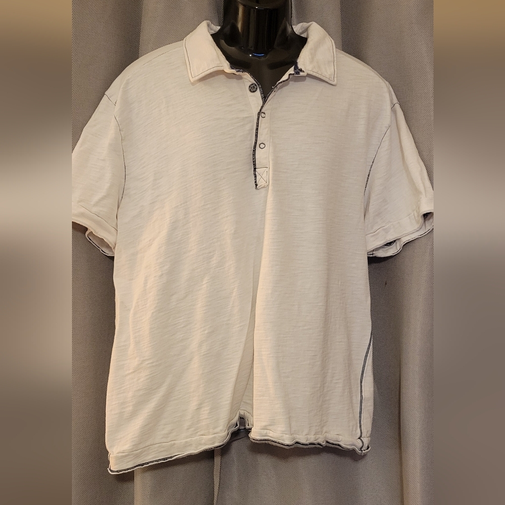 Men's Casual Cream Button Down Shirt